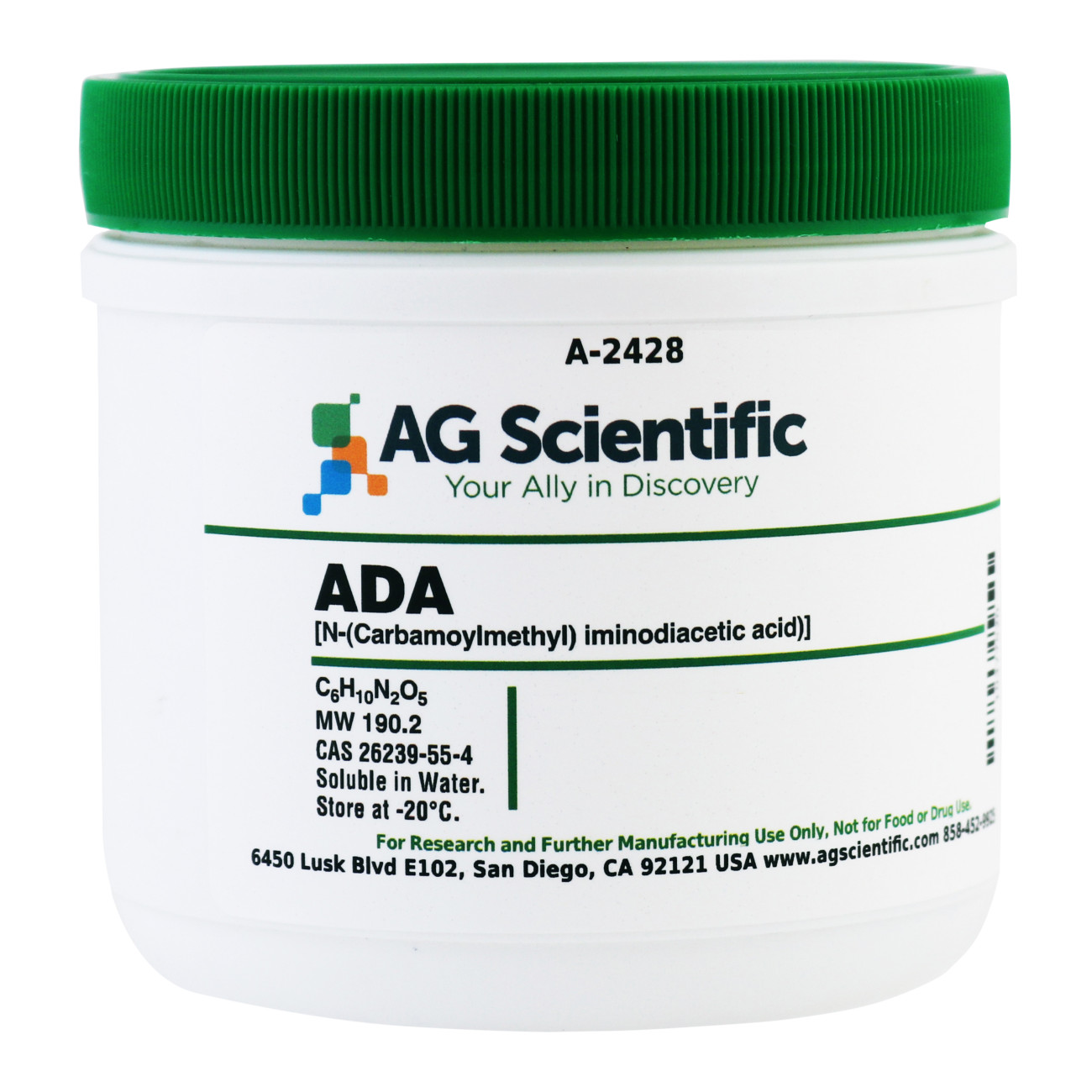 ADA [N-(Carbamoylmethyl) iminodiacetic acid], 25 G