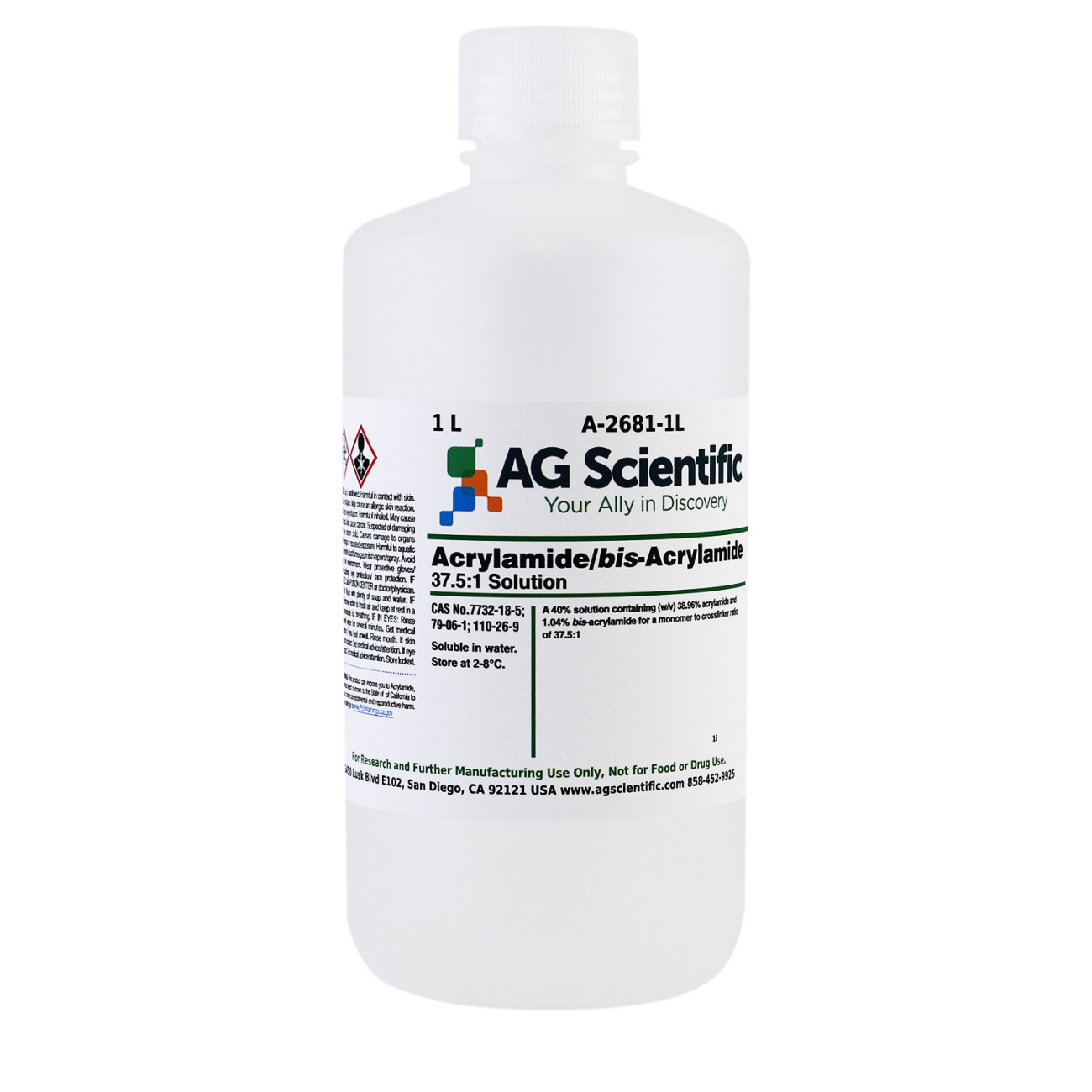 Acrylamide/bis-Acrylamide, 37.5:1 Ratio Solution, 1 L