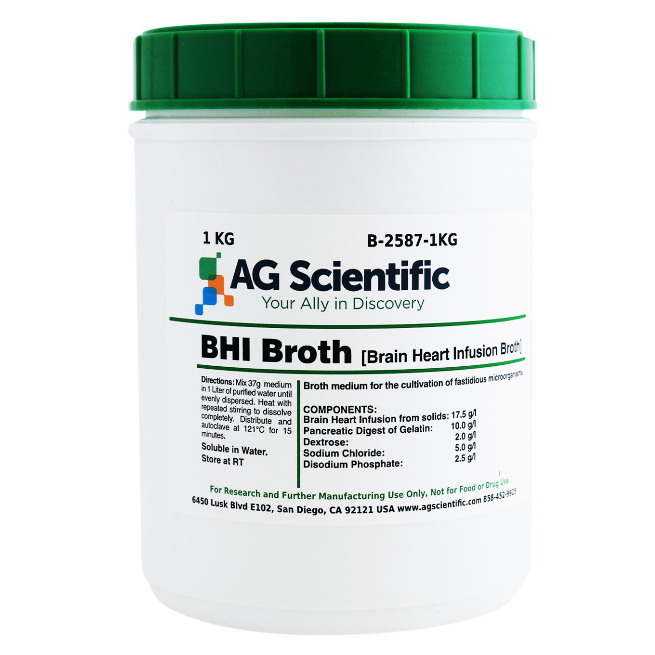 BHI Broth [Brain Heart Infusion Broth], Powder, 1 KG