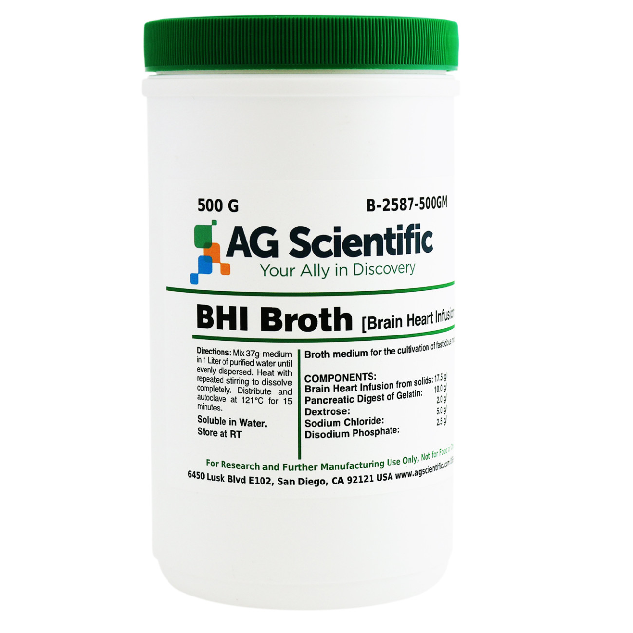 BHI Broth [Brain Heart Infusion Broth], Powder, 500 G