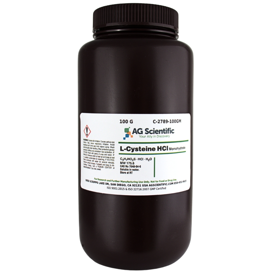 L-Cysteine Hydrochloride Monohydrate, 100 G