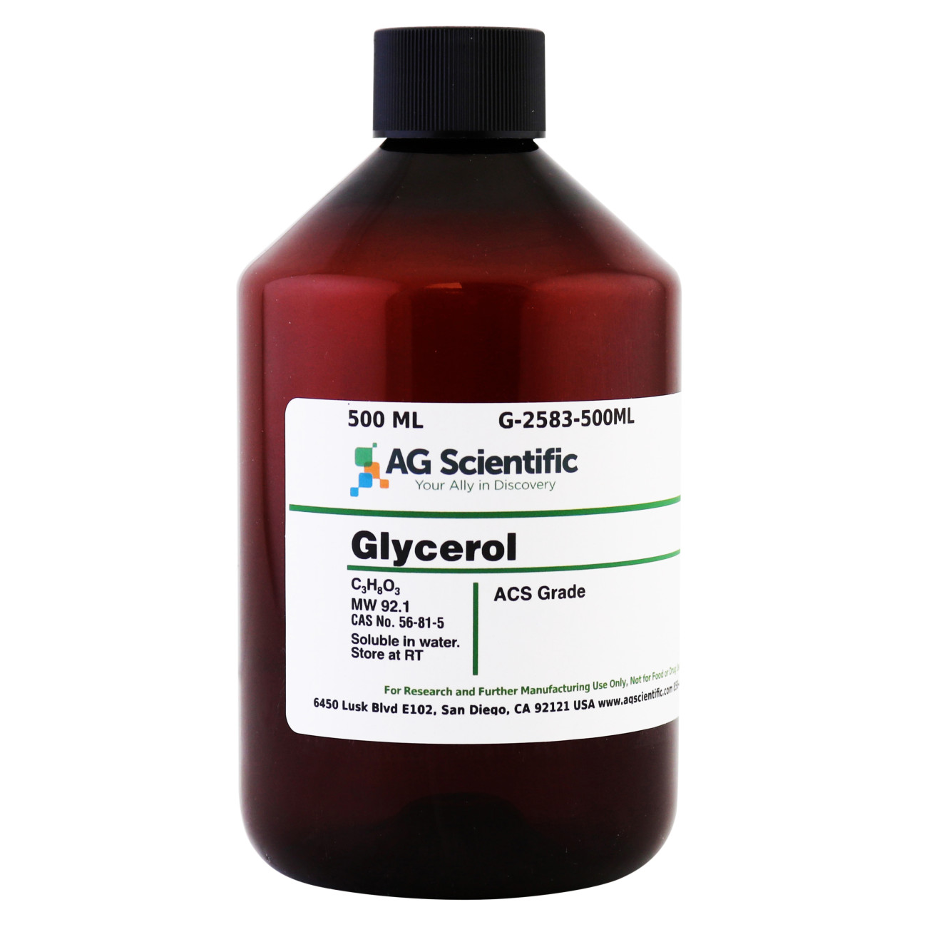 Buy Glycerin 99.5% Reagent Grade $30+ Bulk Sizes