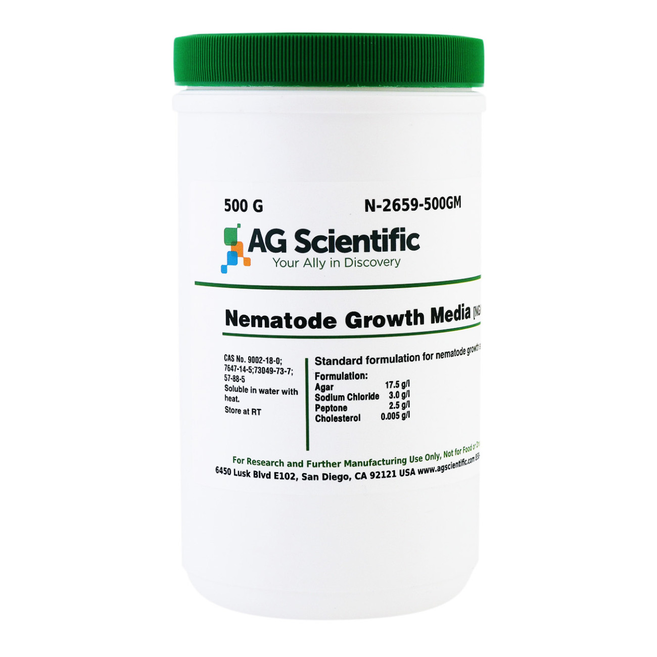 Nematode Growth Medium [NGM], 500 G