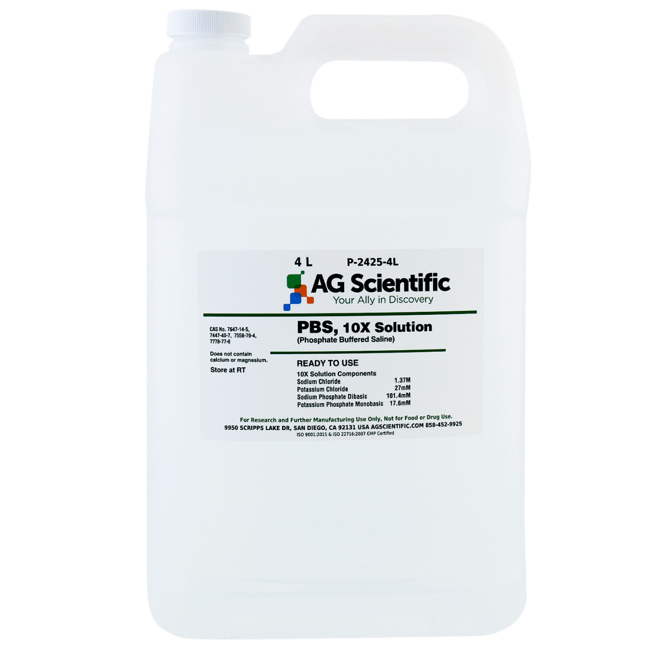 Phosphate Buffered Saline 10X Solution, 4 L