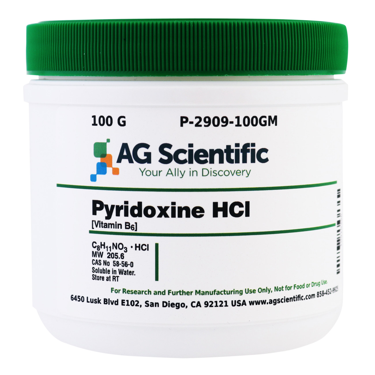 Pyridoxine Hydrochloride [Vitamin B6], 100 G